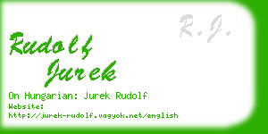 rudolf jurek business card